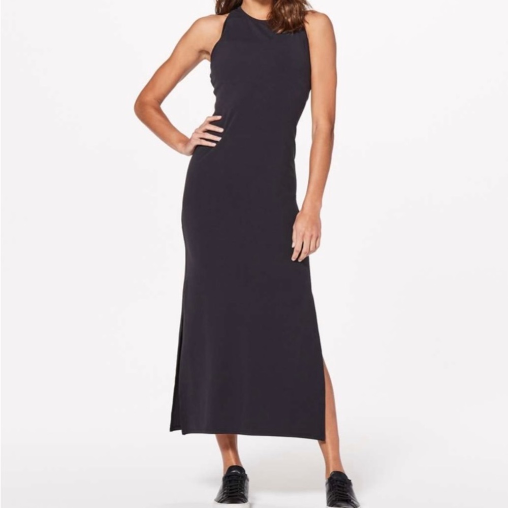 Size 8: Lululemon “get going dress” NWT in burgundy